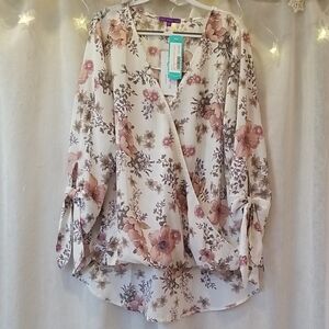 West Kei Floral Wrap Blouse